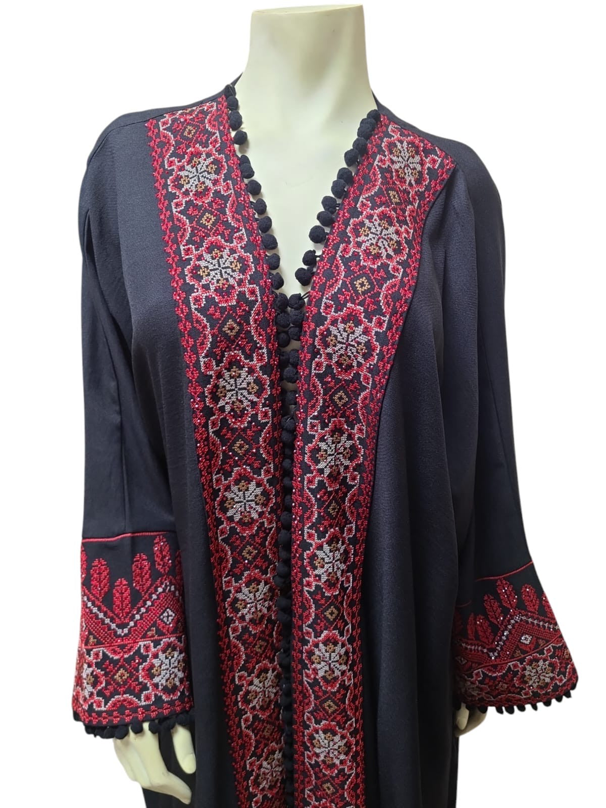 Embroidery Bisht Open Abaya