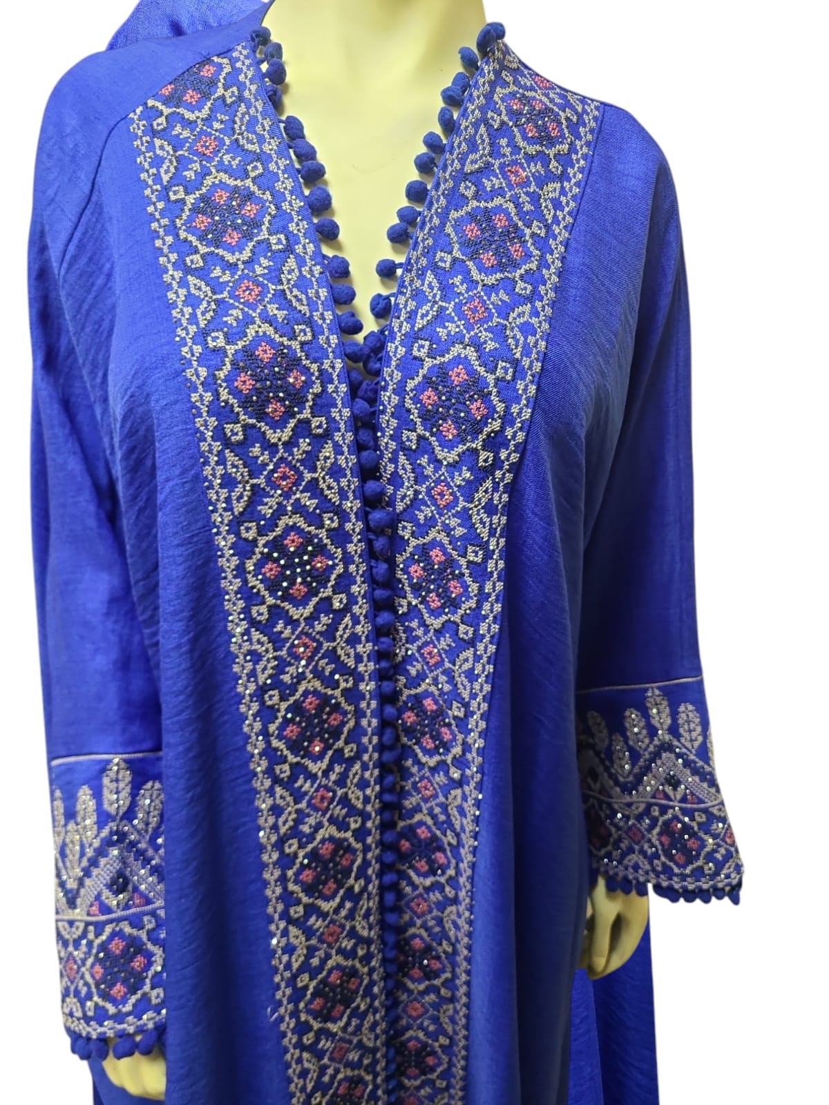 Embroidery Bisht Open Abaya