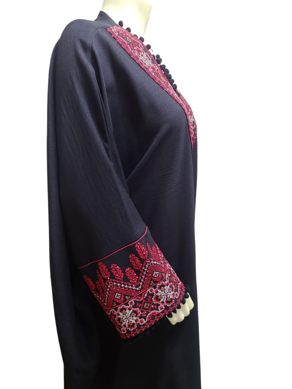 Embroidery Bisht Open Abaya