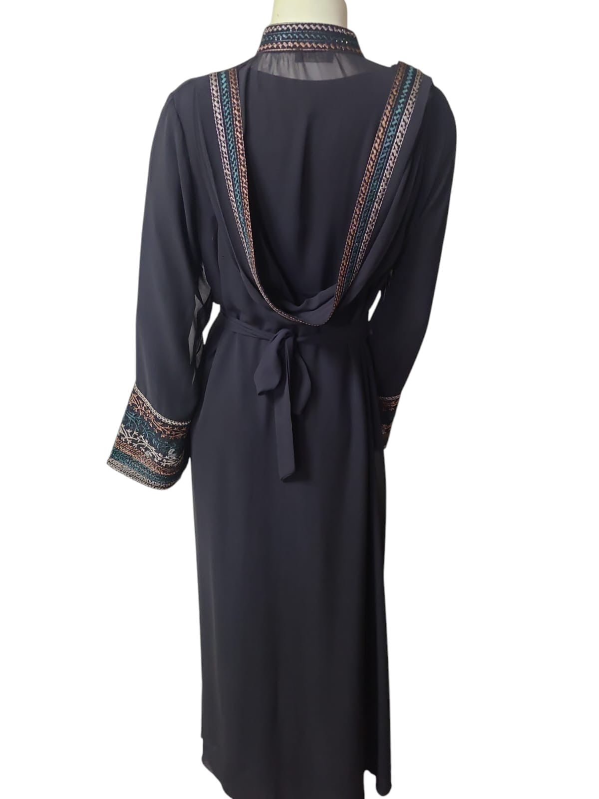 2 Layer Set Abaya- Black